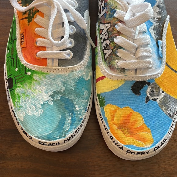 NEW custom painted Authentic Vans California theme - Picture 11 of 12